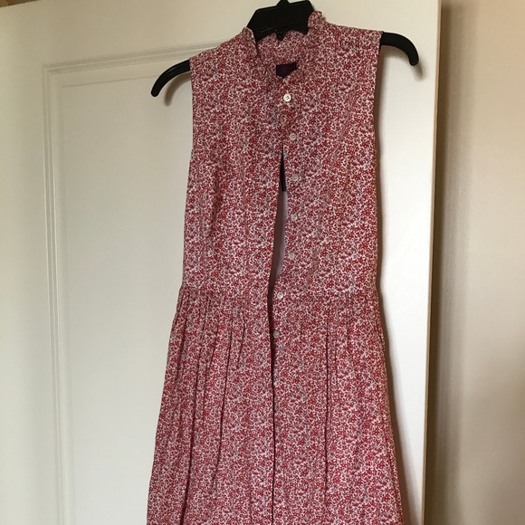 J Crew sleeveless ruffle-neck midi dress - Picture 1 of 4